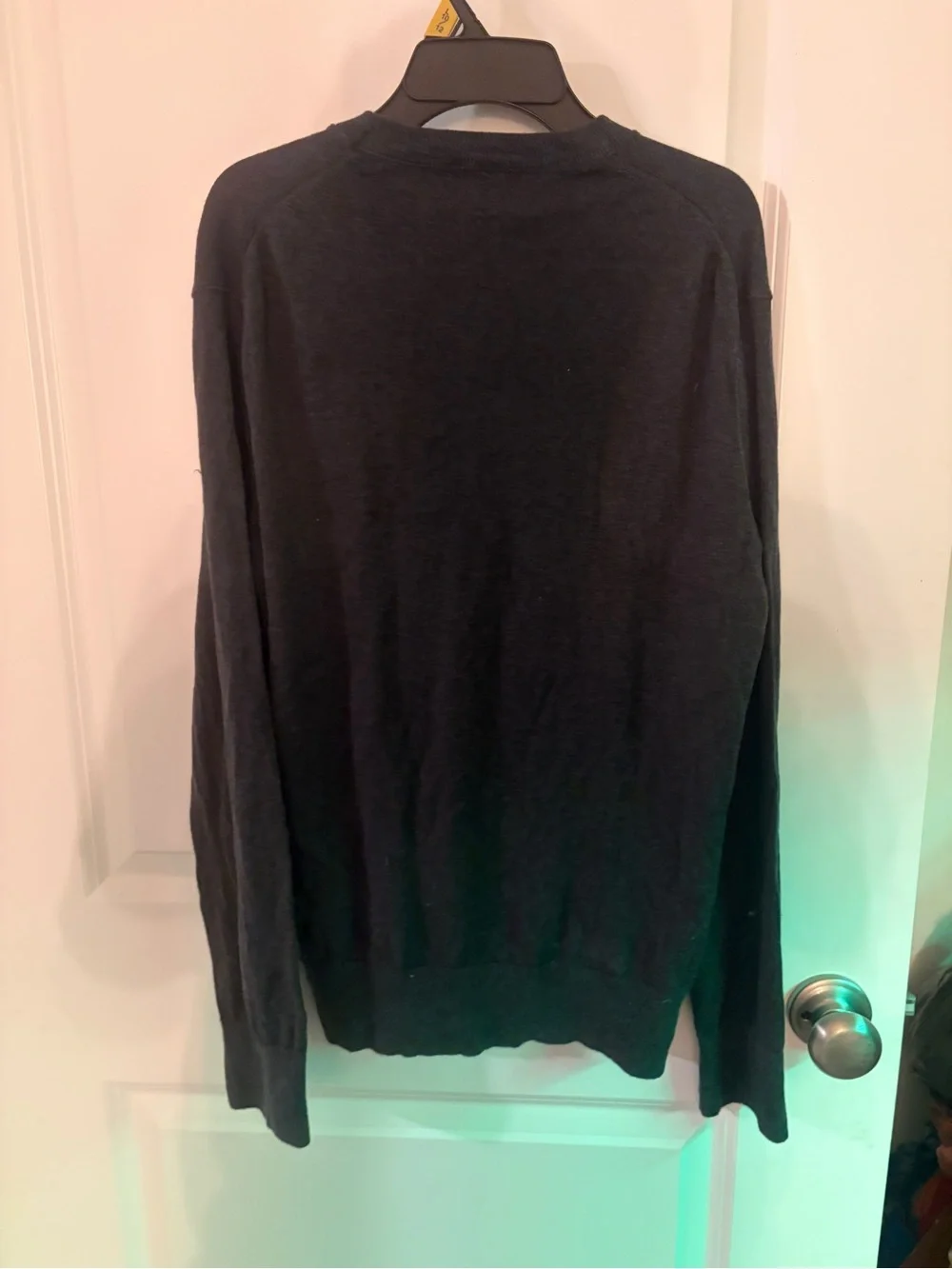 Banana Republic Men’s Crewneck Sweater in Black with Gray Stripe
